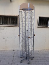 Espositore girevole porta depliant - cartoline - ecc. cm 175x40 n.72 tasche