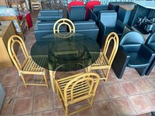 Tavolo rattan+ 4 sedie Misure Diametro 120 Altezza 75