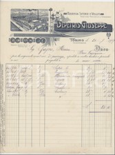 1909 TORINO Galleria Subalpina - Giuseppe DEPETRIS Seterie e velluti - Fattura