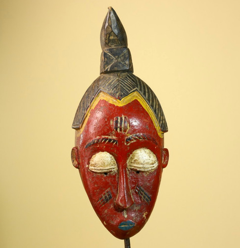 Maschera africana stile baule - maschera,