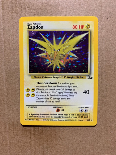 Zapdos fossil set - 15/62,