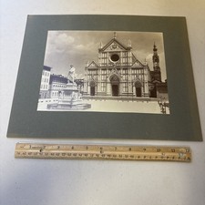 Foto d'epoca Basilica di Santa Croce Firenze montata architettura italiana