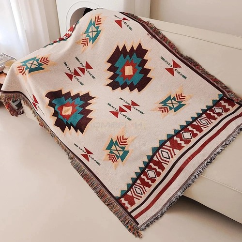 Coperta azteca oversize boho - coperta,