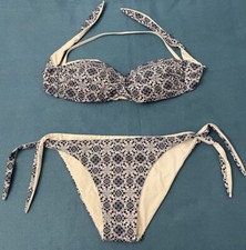 MC2 SAINT BARTH BIKINI costume top fascia fiori optical tg. L ORIGINALE