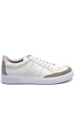 Sneaker rossi pelle forata - in,