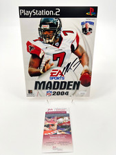 FOTO FIRMATA 8X10 MICHAEL VICK ATLANTA FALCONS JSA TESTIMONE COA 2004 COPERTINA MADDEN