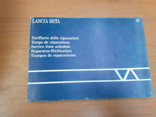 Lancia beta catalogo tempario - lancia,