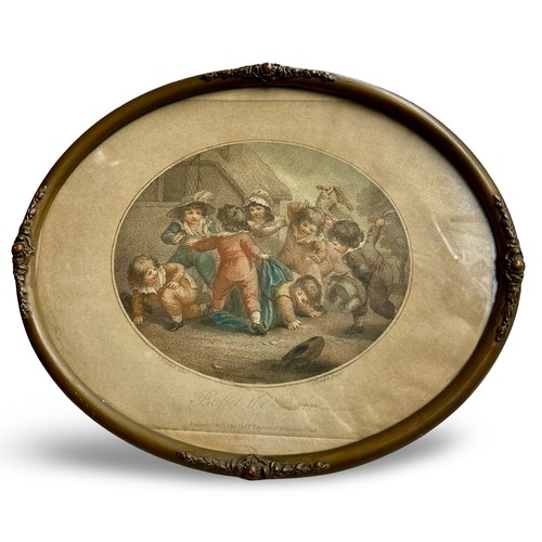 Antica incisione colorata - , a