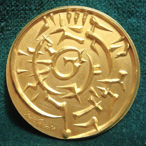 Medaglia oro 1985 esposizione - medaglia,
