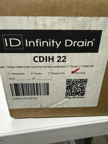 Infinity drain cdih hot - hot, mop