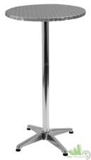 TAVOLO ALTO PER SGABELLI BAR ALLUMINIO TONDO ROTONDO 60XH110CM RICHIUDIBILE