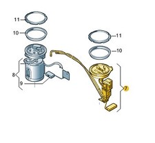 POMPA GASOLIO SERBATOIO ORIGINALE VW AUDI 5N0919673AB