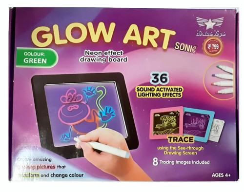 Green glow art - green,