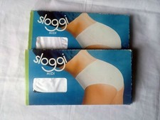 Lotto n 2 SLIP donna Sloggi Midi . taglia terza colore bianco