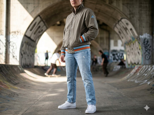 Giacca bomber adidas strisce - giacca,