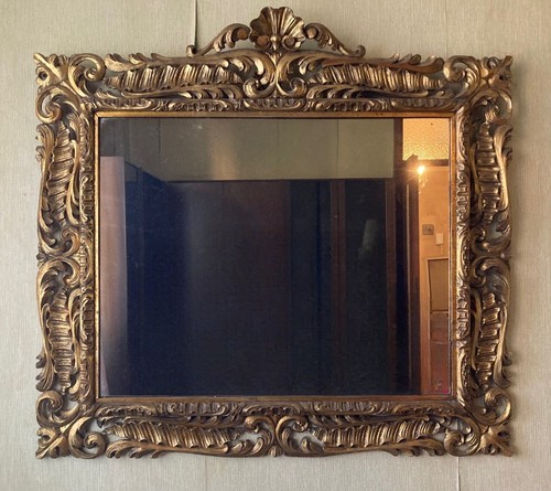 Specchio con cornice legno - specchio, in