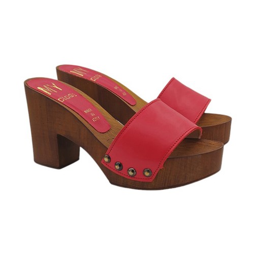 Zoccoli con fascia pelle - con,
