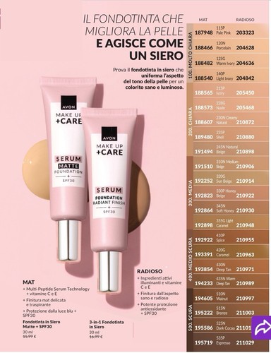 Avon fondotinta siero matte - fondotinta, in