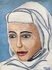 Dipinto A Olio Ritratto Donna