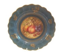 Piatto Royal Worcester dipinto alla frutta di Richard Sebright