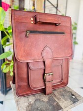 Borsa in pelle di capra zaino zaino per laptop uomo vera donna da viaggio