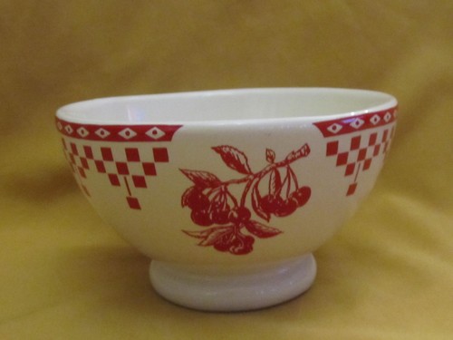 Bol faïence décor cerises - bol, en
