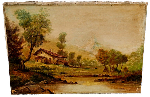 Quadro olio tela paesaggio - quadro,