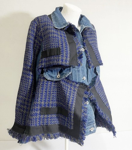 Giacca sacai denim tweed - denim,
