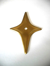 Piastra posteriore a stella in ottone satinato antico per pomelli cassetto/armadio