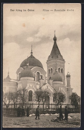 Mitau chiesa russa cartolina - russa,,