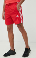 SHORTS adidas CHELSEA IC1486 PANTALONCINO CALCIO CORSA PALESTRA Rosso 3-Stripes