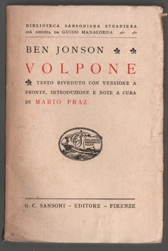 Volpone jonson m - volpone, praz