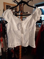 Top donna pizzo bianco taglia
