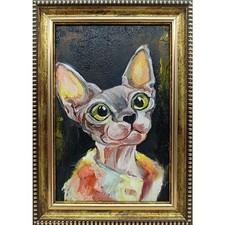 Sphynx Cat dipinto olio