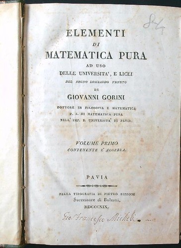 Elementi matematica pura - di,