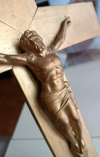 Grande crocifisso antico legno - grande,