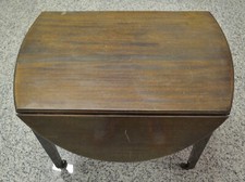 N4658 BELLISSIMO TAVOLO OVALE A BANDELLE INGLESE IN ROVERE ANNI '60 '70