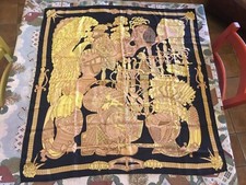 Raro Bellissimo Foulard Hermes Vintage Anni ‘90 Harmets En Panache