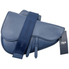 Borsa da sella uomo Dior blu