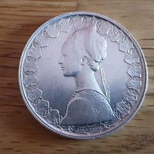 Moneta argento 500 lire - moneta,