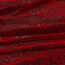 Tessuto Tulle Floccato Pizzo