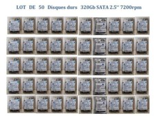 Lot de 50 x Disque dur 320G SATA 2.5'' occasion très bon état,  testé et formaté