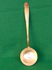 VECCHIO MESTOLO UTENSILE DA CUCINA IN OTTONE MARCATO. N° V68.