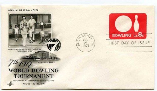 U563 bowling artcraft fdc - u563, artcraft,