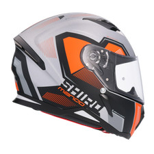 Casco integrale Hunter Mando grigio arancione nero matt XL
