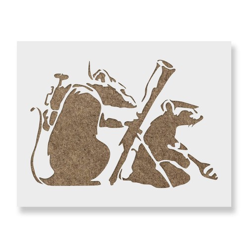 Mount banksy stencil - up,