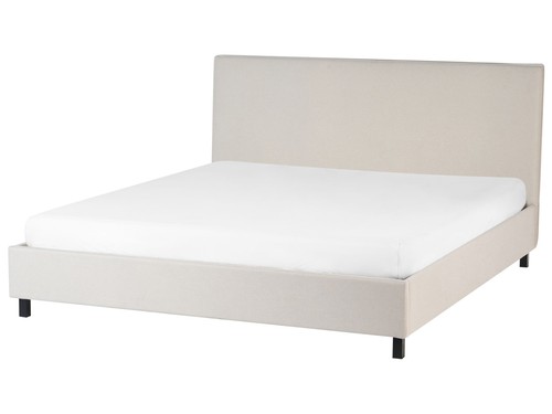 Letto imbottito tessuto - tessuto, beige