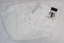 Pantaloni cargo Capri Rafaella Classic Higher Rise dritti fianchi taglia 14 bianchi MACCHIATI