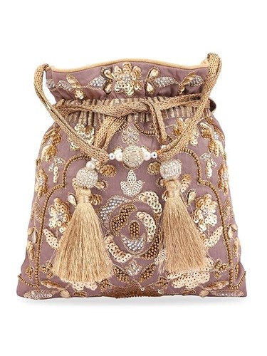 Potli borsa seta - , ricamata