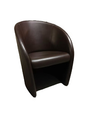 Poltrona Frau - Poltrona intervista usata, leggeri segni di usura, pelle marrone